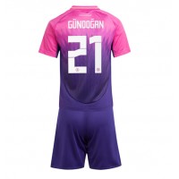 Camiseta Alemania Ilkay Gundogan #21 Visitante Equipación para niños Eurocopa 2024 manga corta (+ pantalones cortos)